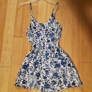 H&M blue and white romper